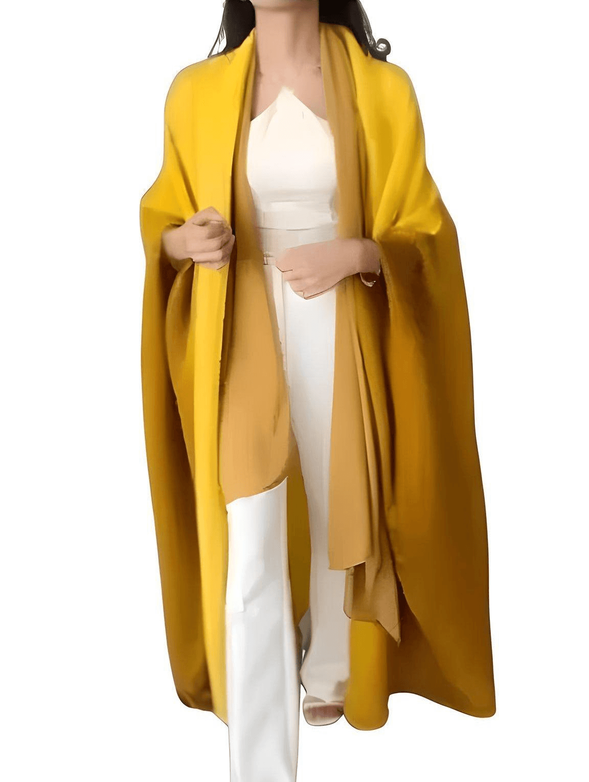 Women's Gradient Pleated Jacket Bat Sleeve Scarf Collar Long Jacket Female Fashion Clothing -, Jackets , Drestiny , Australia, Black, Blue, Brown, Burgundy, Coffee, Dark Brown, Dark Green, Dark Grey, Dark Red, Gold, Green, Jackets, Light Blue, Light Brown, Light Purple, Long Sleeves, New Zealand, Orange, Pink, Purple, United Kingdom, United States, Violet Red, Yellow , Drestiny , www.shopdrestiny.com