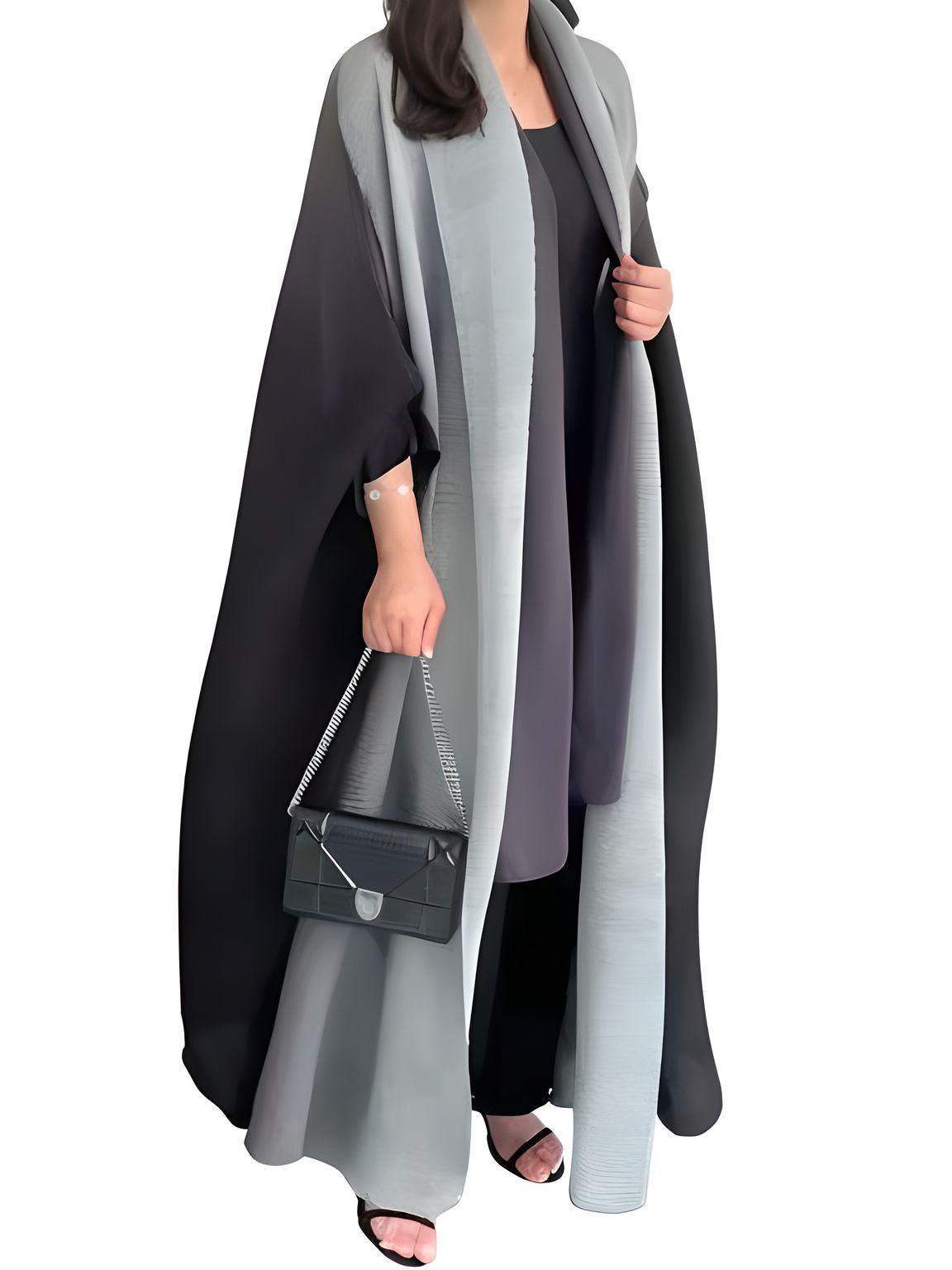 Women's Gradient Pleated Jacket Bat Sleeve Scarf Collar Long Jacket Female Fashion Clothing -, Jackets , Drestiny , Australia, Black, Blue, Brown, Burgundy, Coffee, Dark Brown, Dark Green, Dark Grey, Dark Red, Gold, Green, Jackets, Light Blue, Light Brown, Light Purple, Long Sleeves, New Zealand, Orange, Pink, Purple, United Kingdom, United States, Violet Red, Yellow , Drestiny , www.shopdrestiny.com