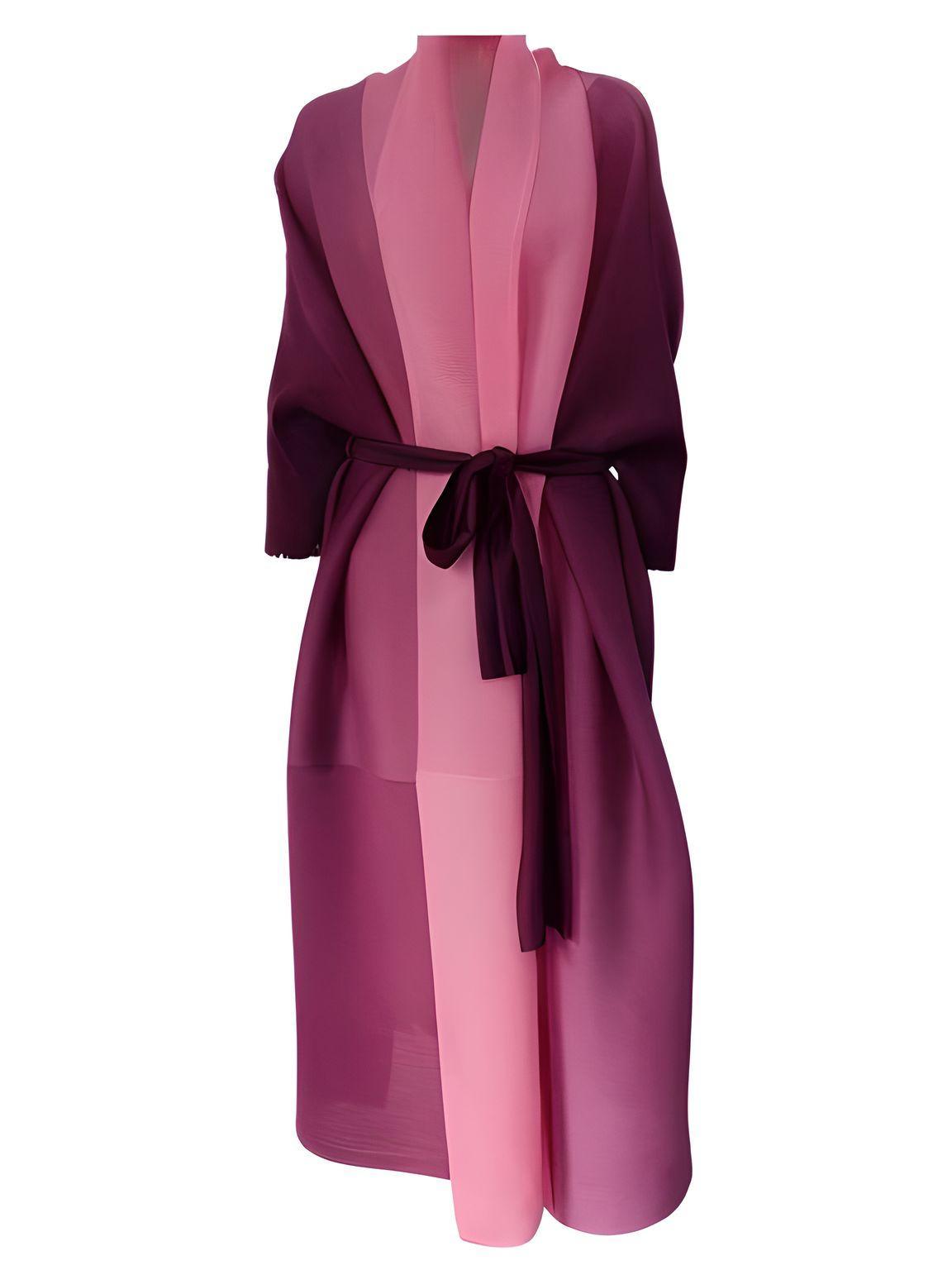 Women's Gradient Pleated Jacket Bat Sleeve Scarf Collar Long Jacket Female Fashion Clothing -, Jackets , Drestiny , Australia, Black, Blue, Brown, Burgundy, Coffee, Dark Brown, Dark Green, Dark Grey, Dark Red, Gold, Green, Jackets, Light Blue, Light Brown, Light Purple, Long Sleeves, New Zealand, Orange, Pink, Purple, United Kingdom, United States, Violet Red, Yellow , Drestiny , www.shopdrestiny.com