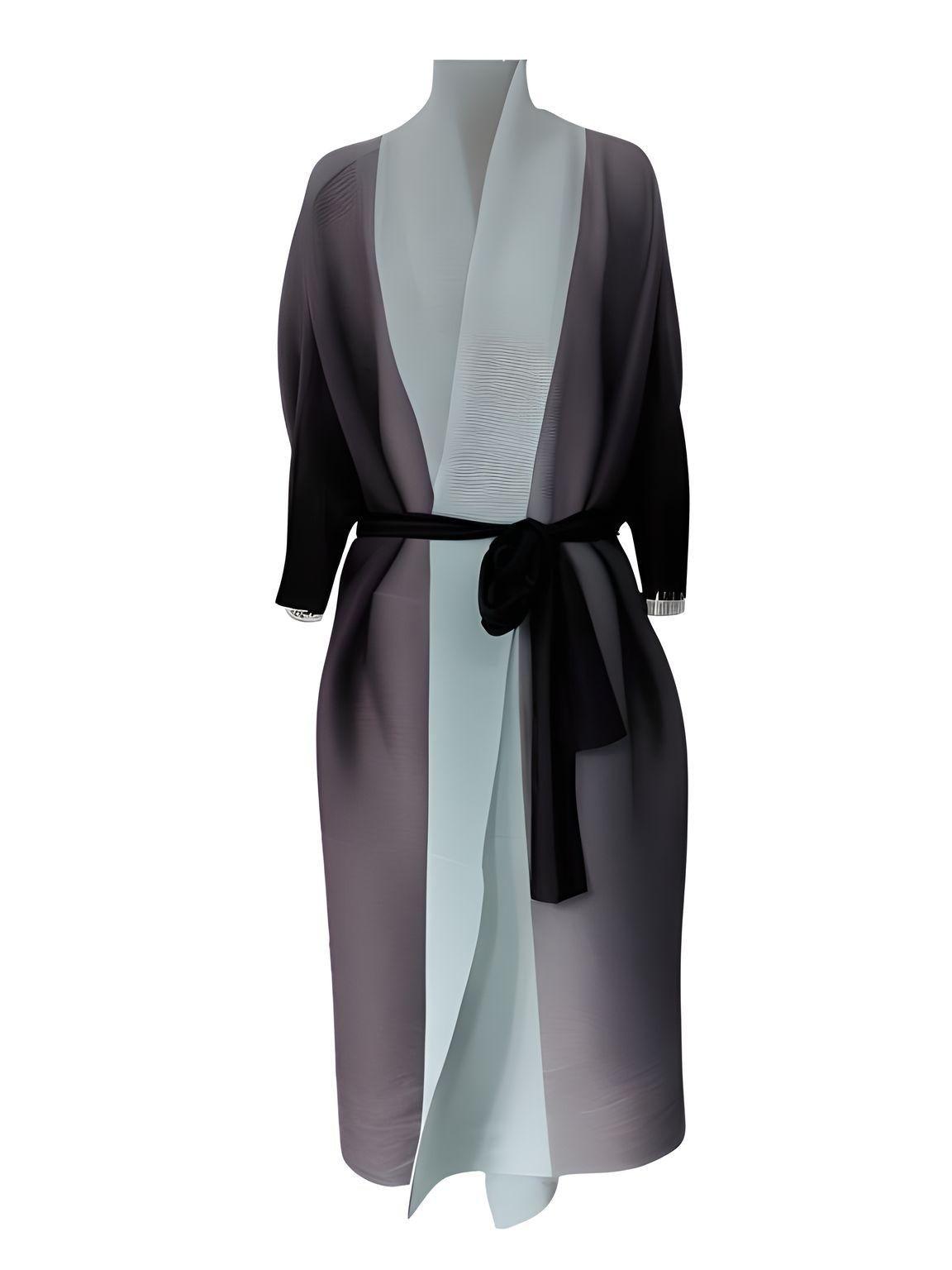 Women's Gradient Pleated Jacket Bat Sleeve Scarf Collar Long Jacket Female Fashion Clothing -, Jackets , Drestiny , Australia, Black, Blue, Brown, Burgundy, Coffee, Dark Brown, Dark Green, Dark Grey, Dark Red, Gold, Green, Jackets, Light Blue, Light Brown, Light Purple, Long Sleeves, New Zealand, Orange, Pink, Purple, United Kingdom, United States, Violet Red, Yellow , Drestiny , www.shopdrestiny.com