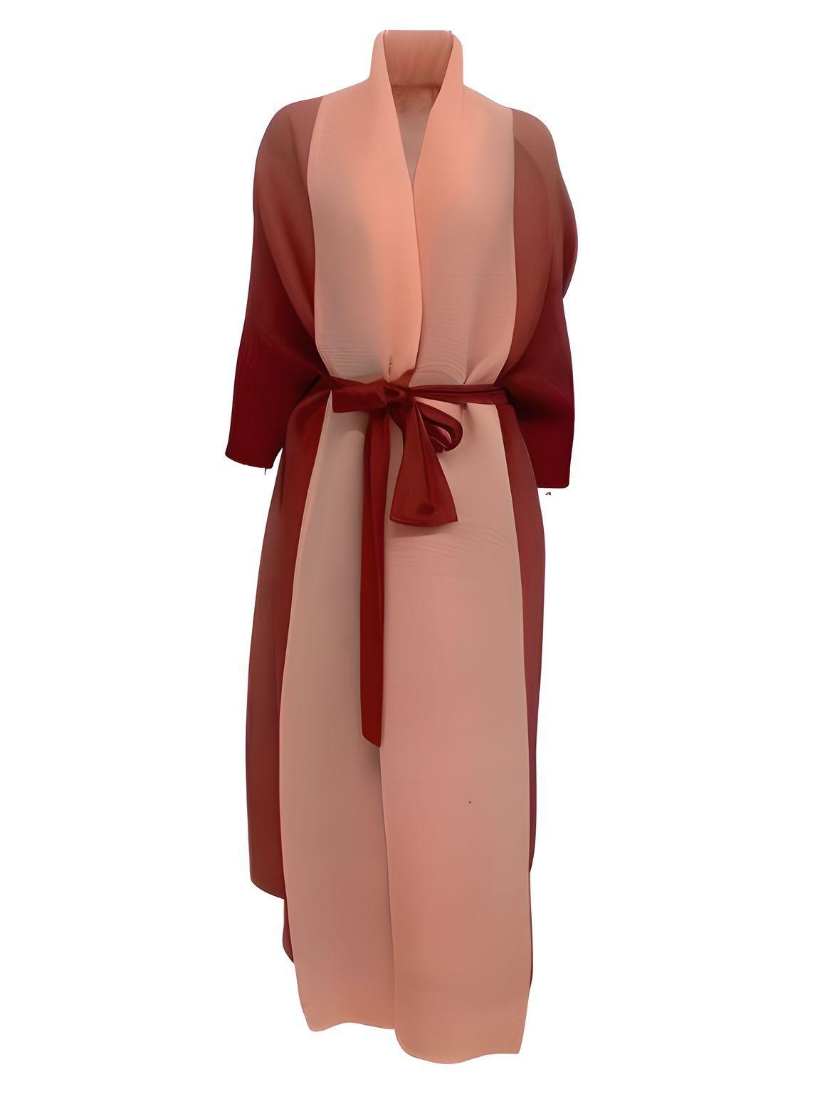 Women's Gradient Pleated Jacket Bat Sleeve Scarf Collar Long Jacket Female Fashion Clothing -, Jackets , Drestiny , Australia, Black, Blue, Brown, Burgundy, Coffee, Dark Brown, Dark Green, Dark Grey, Dark Red, Gold, Green, Jackets, Light Blue, Light Brown, Light Purple, Long Sleeves, New Zealand, Orange, Pink, Purple, United Kingdom, United States, Violet Red, Yellow , Drestiny , www.shopdrestiny.com