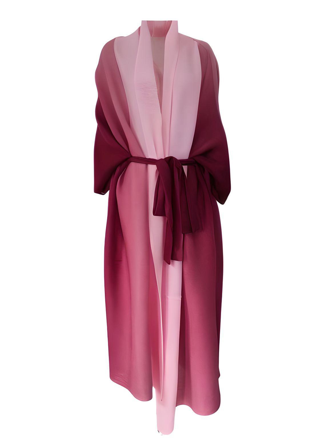 Women's Gradient Pleated Jacket Bat Sleeve Scarf Collar Long Jacket Female Fashion Clothing -, Jackets , Drestiny , Australia, Black, Blue, Brown, Burgundy, Coffee, Dark Brown, Dark Green, Dark Grey, Dark Red, Gold, Green, Jackets, Light Blue, Light Brown, Light Purple, Long Sleeves, New Zealand, Orange, Pink, Purple, United Kingdom, United States, Violet Red, Yellow , Drestiny , www.shopdrestiny.com