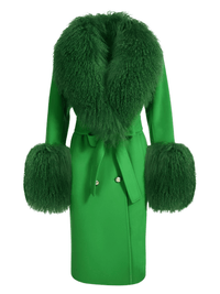 Thumbnail for Women's Wool Cashmere Coat With Real Mongolian Sheep Fur Collar and Cuffs Ladies Double Faced Coats Belted Winter Fall Long Coat -, Coats , Drestiny , Australia, Black, Blue, Brown, Coats, Coffee, Dark Brown, Fuchsia, Green, Khaki, L, Light Grey, Light Purple, Lilac, M, Mint, Mint Green, Neon Green, Orange, Pink, Purple, Red, Royal Blue, S, Teal, United Kingdom, United States, Violet Red, White, XL, XXL , Drestiny , www.shopdrestiny.com