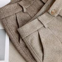 Thumbnail for Women's Herringbone Pants -, Trousers , Drestiny , Australia, Beige, Dress Pants, FR, L, M, New Zealand, S, Tan, United Kingdom, United States, XL, XXL, XXXL , Drestiny , www.shopdrestiny.com