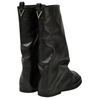 Thumbnail for Women's High-Fashion Slouch Boots Real Leather Chunky Sole Boots For Women, Drestiny, Knee Highs, Ankle Boots, Dark Brown, Brown, Black, Off White, 5, 6, 7, 8, 9, 10, 11, 12, United States, USA, Canada, Australia, New Zealand, United Kingdom, UK, Slouch boots women's, knee high slouch boots, Suede slouch boots, Women's slouch boots, black slouch boots, Slouchy knee high boots, shopdrestiny.com