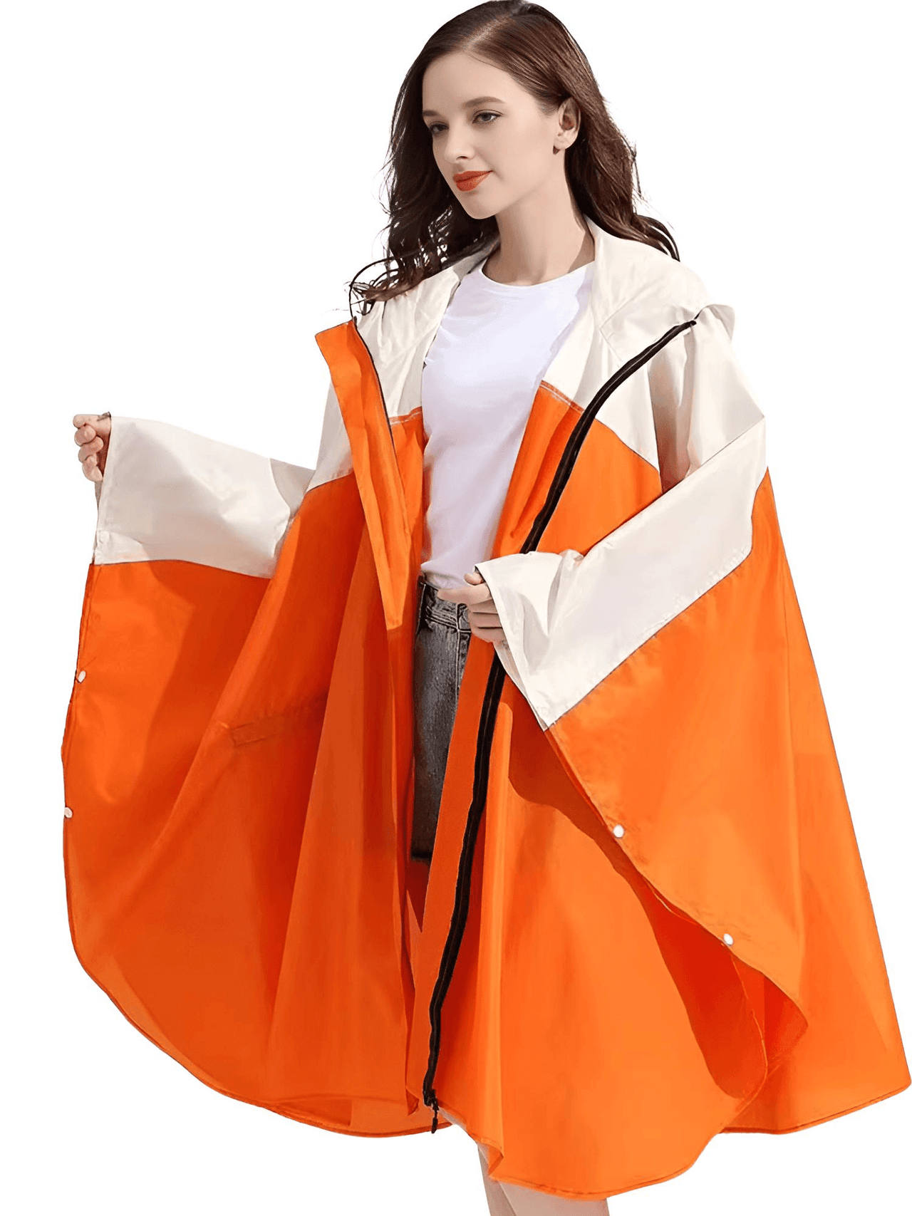 Women's Hooded Raincoat Waterproof Poncho -, Coats & Jackets , Drestiny , Australia, Beige, Black, Blue, Dark Blue, FR, Green, Light Brown, Navy, New Zealand, Off White, Pale Green, Pink, Ponchos, Raincoats, Deep Pink, Tan, United Kingdom, United States, White, Yellow , Drestiny , www.shopdrestiny.com