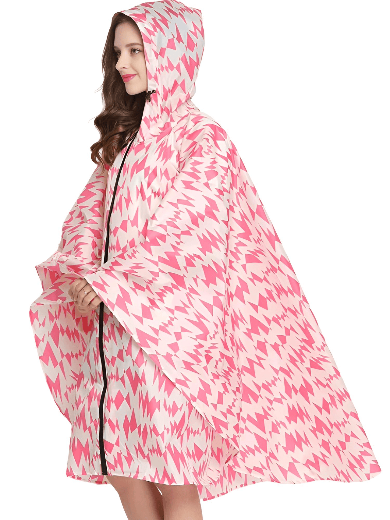 Women's Hooded Raincoat Waterproof Poncho -, Coats & Jackets , Drestiny , Australia, Beige, Black, Blue, Dark Blue, FR, Green, Light Brown, Navy, New Zealand, Off White, Pale Green, Pink, Ponchos, Raincoats, Deep Pink, Tan, United Kingdom, United States, White, Yellow , Drestiny , www.shopdrestiny.com