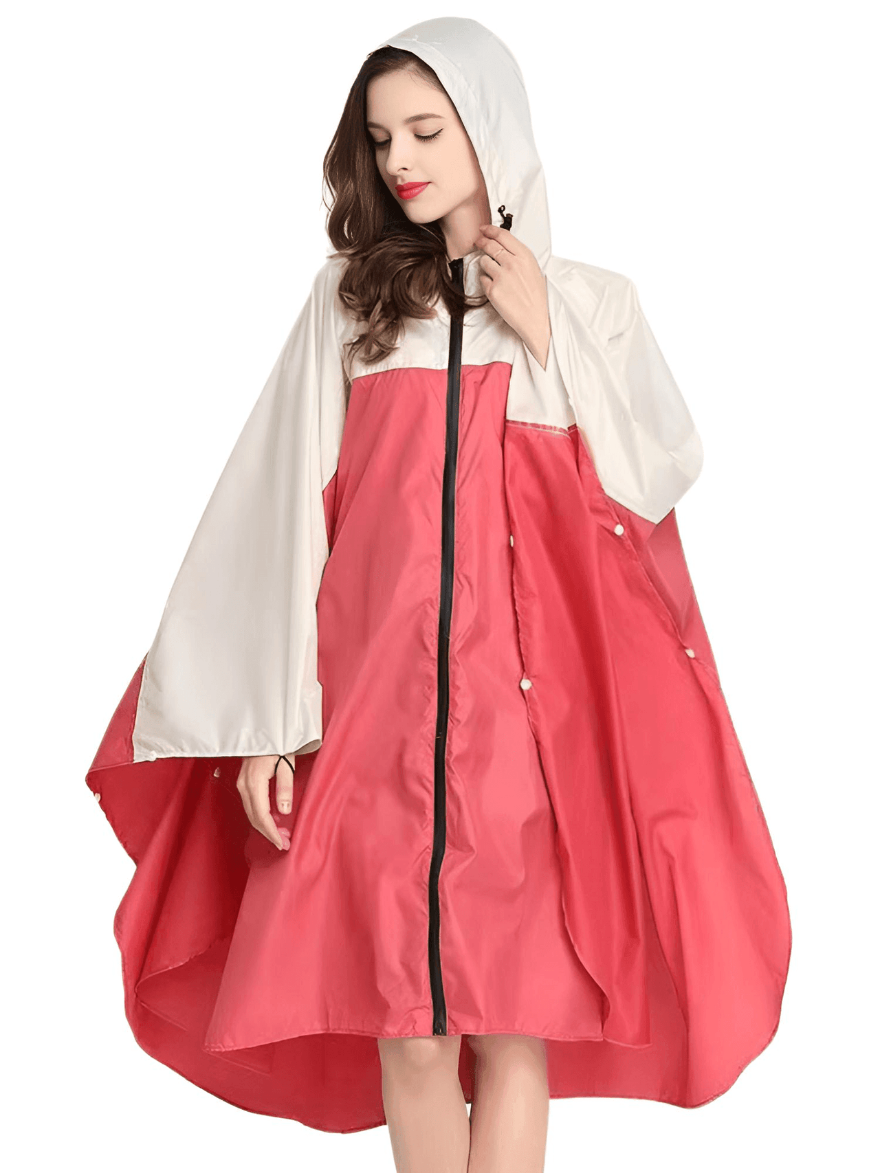 Women's Hooded Raincoat Waterproof Poncho -, Coats & Jackets , Drestiny , Australia, Beige, Black, Blue, Dark Blue, FR, Green, Light Brown, Navy, New Zealand, Off White, Pale Green, Pink, Ponchos, Raincoats, Deep Pink, Tan, United Kingdom, United States, White, Yellow , Drestiny , www.shopdrestiny.com
