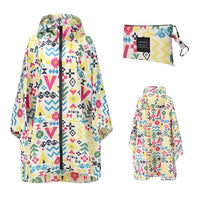 Thumbnail for Colorful geometric-patterned jacket with matching pouch on a white background