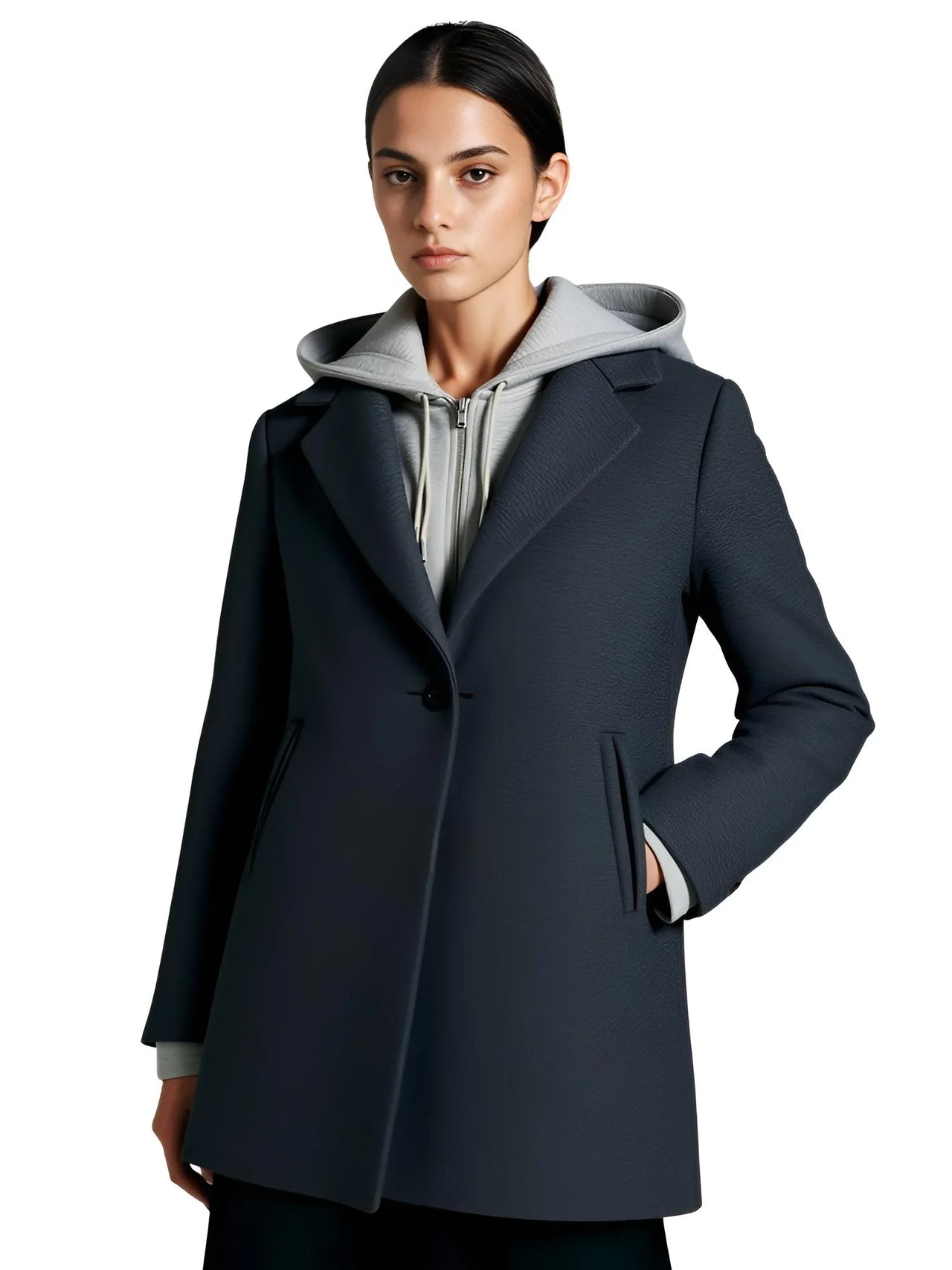 Women's Hoodie Blazer Coat