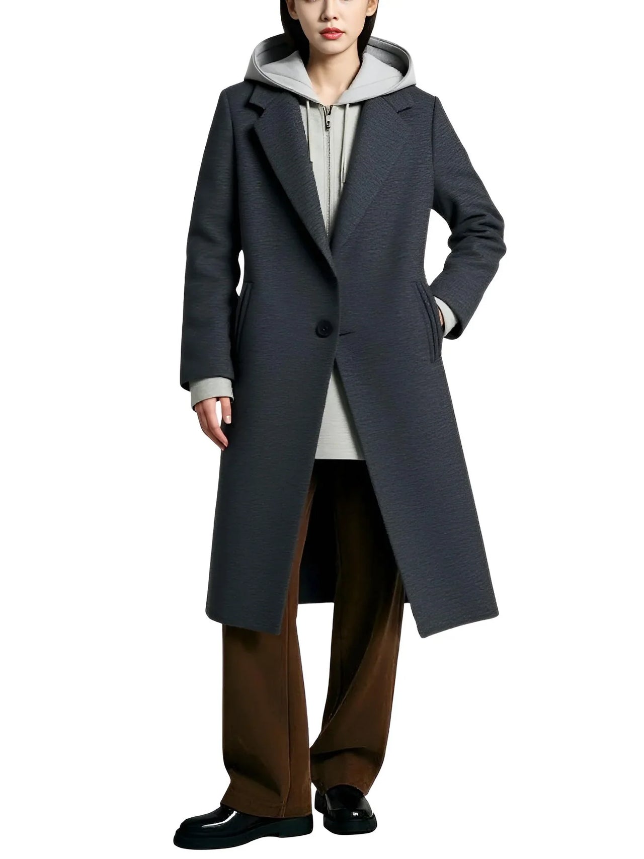 Women's Hoodie Blazer Coat