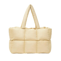 Thumbnail for Women's Quilted Tote Bag Retro Trendy Waterproof Shoulder Bag Winter Soft Large Capacity Bags