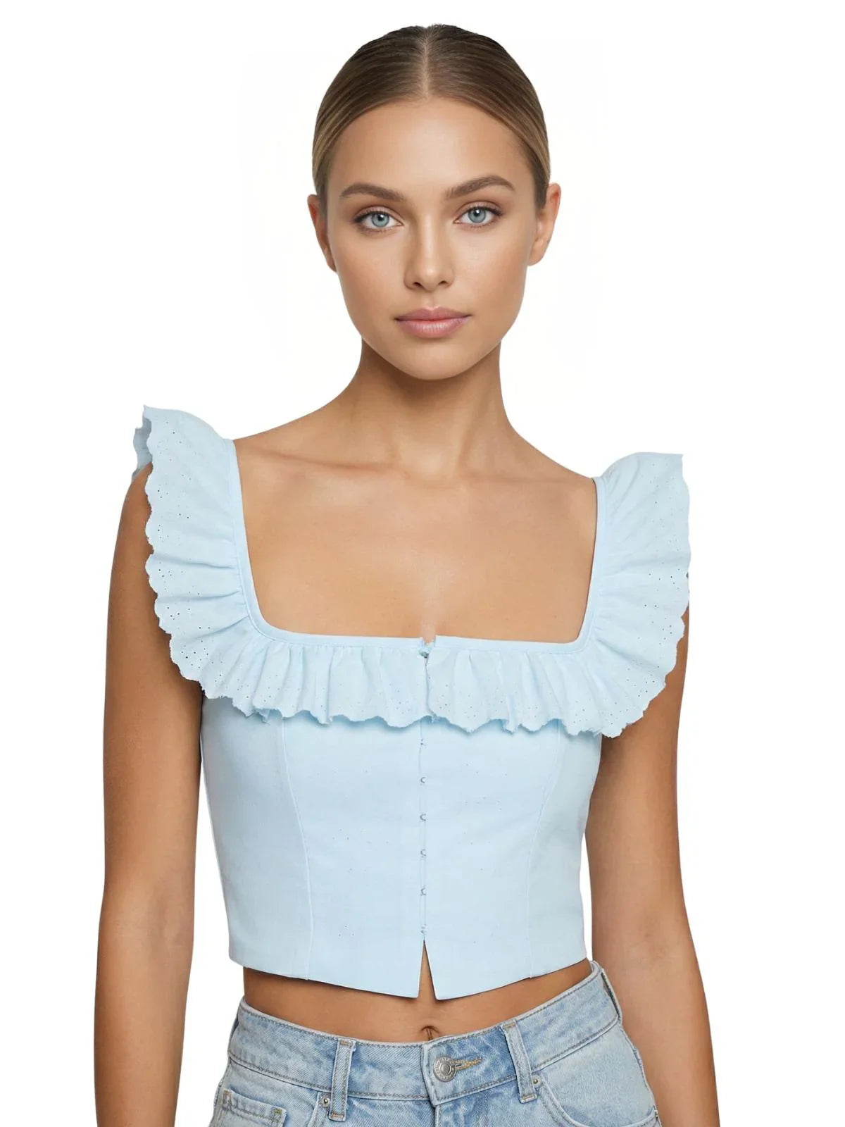 Women's Lace-Up Corset Top Sexy Summer Crop Top Women's Lace Tank Top