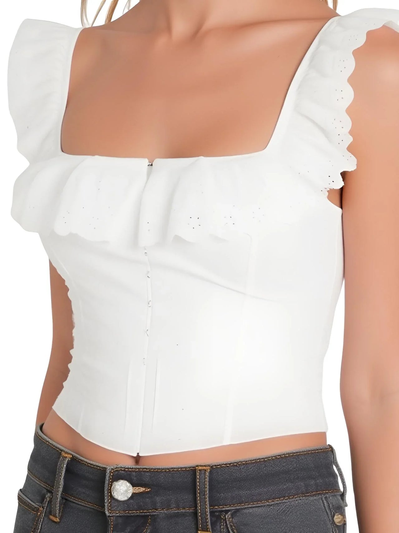 Women's Lace-Up Corset Top Sexy Summer Crop Top Women's Lace Tank Top, Drestiny, Corsets, Crop Tops, Tank Tops, Casual Shirts, Sleeveless, XS, S, M, L, White, Sky Blue, United States, USA, Canada, Australia, New Zealand, lace up corset top, sexy crop top, lace tank top women's, summer going out tops,  bodice top, shopdrestiny.com