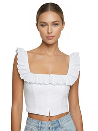 Thumbnail for Women's Lace-Up Corset Top Sexy Summer Crop Top Women's Lace Tank Top