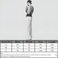 Thumbnail for Women's Lace Halter Maxi Dress Deep V Neck Sleeveless High Waist Elegant Long Dress, Maxi Dresses, Dresses, Drestiny, Sleeveless, S, M, L, 4, 6, 8, 10, White, Pink, Black, United States, USA, Canada, Australia, New Zealand, United Kingdom, UK, lace halter maxi dress, women's black lace maxi dress halter, long lace halter dress, boho lace halter maxi dress, formal lace halter dress, lace halter neck maxi dress, ladies lace maxi dress halter, occasion wear lace halter maxi dress, shopdrestiny.com