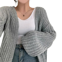 Thumbnail for Women's Lantern Sleeve Cardigan Sweater Casual Fall Streetwear Tops Chic Y2K Sweater