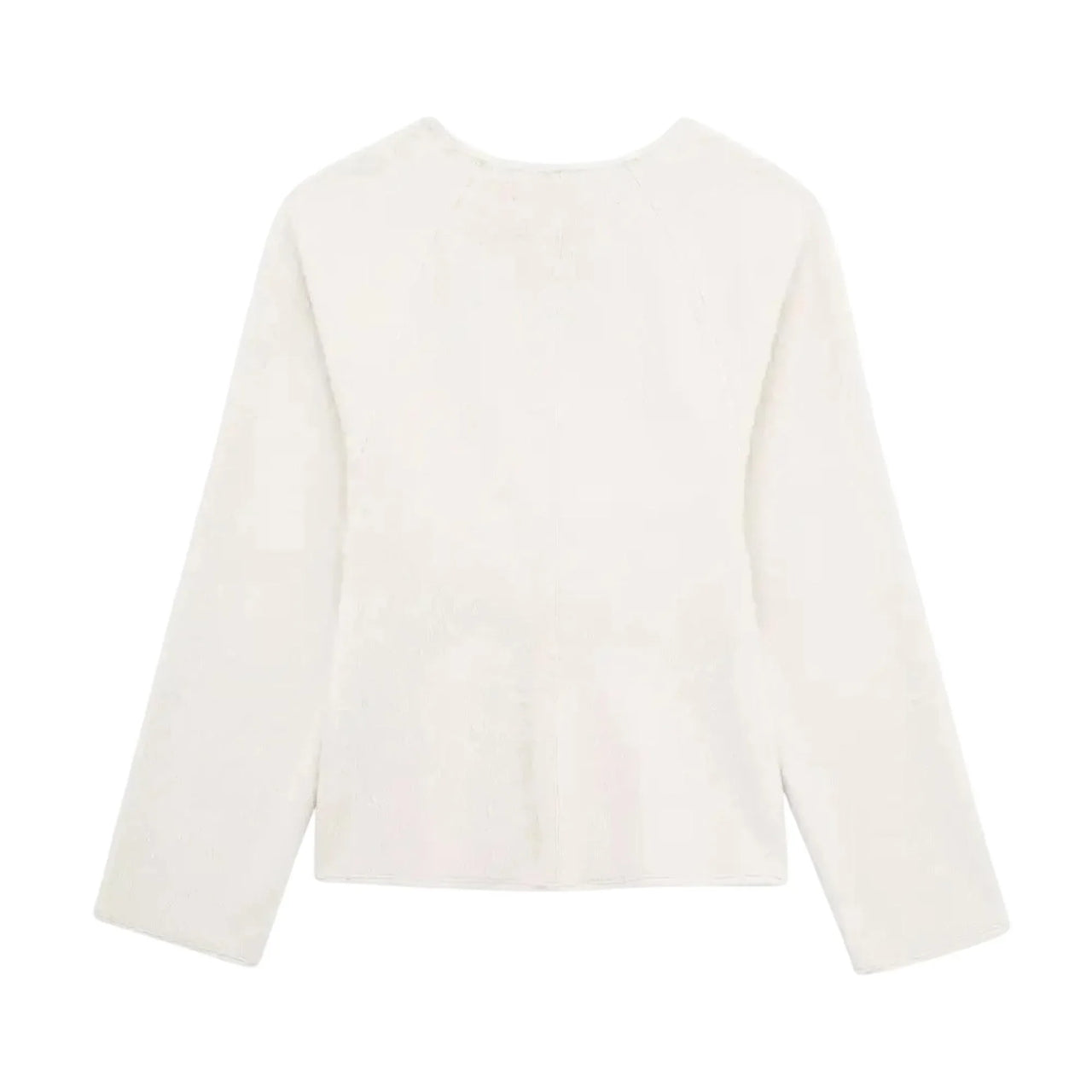 Women's Leather-Buckle Sweater Jacket Elegant Single Breasted Sweater