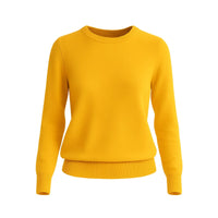Thumbnail for women's yellow sweater on a white background