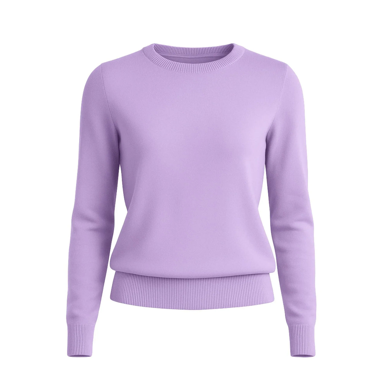 Purple sweater on a white background