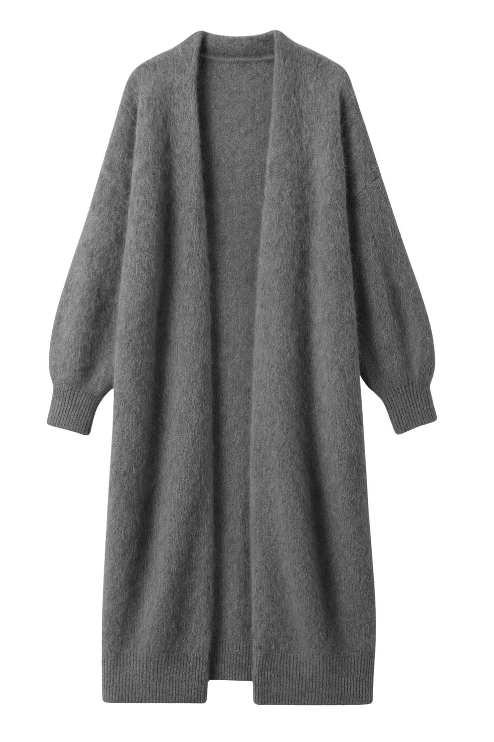 Gray cardigan on a white background