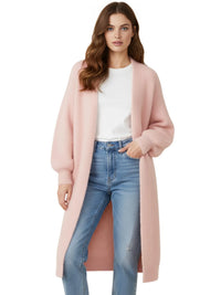 Thumbnail for Women's Long Fluffy Cardigan Sweater Coat