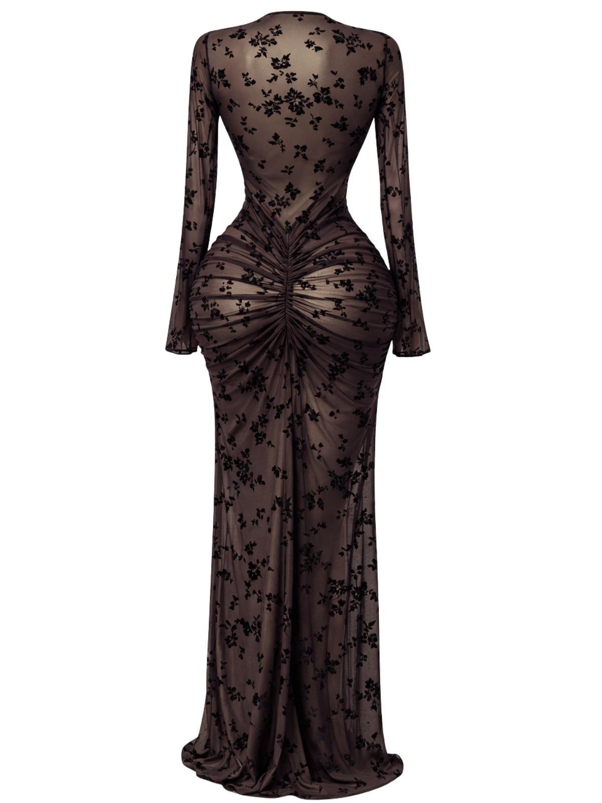 10 Styles of Women's Long Sleeve Bodycon Dresses Stacked Mesh See-Through With Lining Long Dress Evening Birthday Sexy Party Dresses