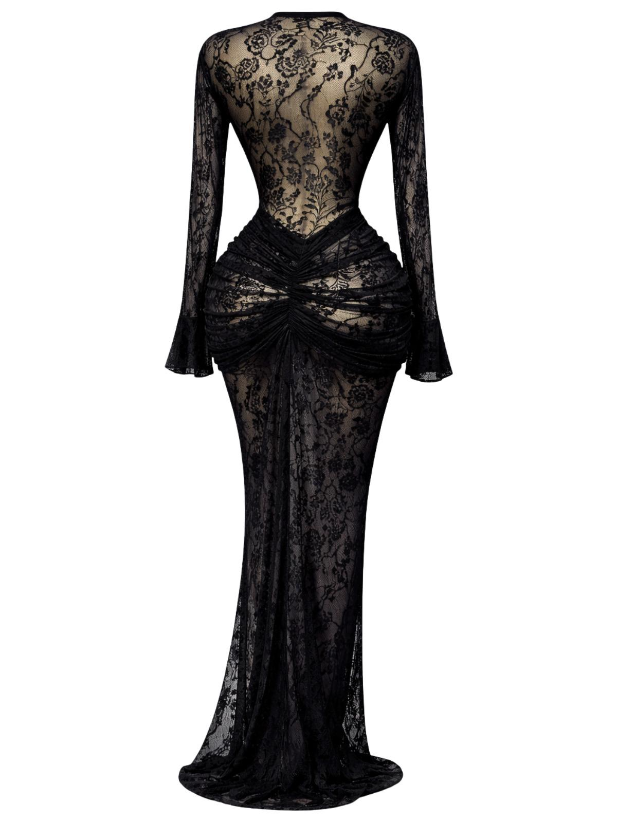 10 Styles of Women's Long Sleeve Bodycon Dresses Stacked Mesh See-Through With Lining Long Dress Evening Birthday Sexy Party Dresses