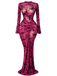 Thumbnail for 10 Styles of Women's Long Sleeve Bodycon Dresses Stacked Mesh See-Through With Lining Long Dress Evening Birthday Sexy Party Dresses