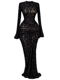 Thumbnail for 10 Styles of Women's Long Sleeve Bodycon Dresses Stacked Mesh See-Through With Lining Long Dress Evening Birthday Sexy Party Dresses