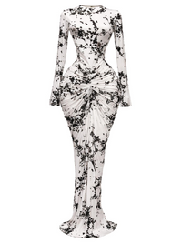 Thumbnail for 10 Styles of Women's Long Sleeve Bodycon Dresses Stacked Mesh See-Through With Lining Long Dress Evening Birthday Sexy Party Dresses