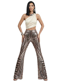 Thumbnail for Women's Loose High Waist Wide Leg Sequin Pants