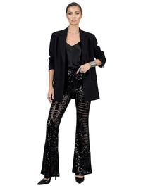 Thumbnail for Women's Loose High Waist Wide Leg Sequin Pants