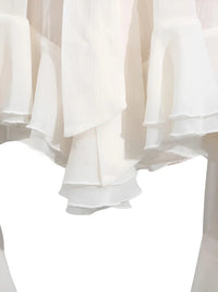 Thumbnail for Women's Loose Sheer Blouse High Neck Long Sleeves Patchwork Ruffles Folds Elegant Blouse Female Clothing, Drestiny, Blouses, Dress Shirts, Casual Shirts, Long Sleeves, United States, USA, Canada, Australia, New Zealand, United Kingdom, UK, Beige, Pink, S, M, L, XL, 4, 6, 8, 10, 12, Sheer Blouse, Loose Fit Blouse, Flowy Sheer Shirt, Summer Sheer Top, Sheer Blouse UK, Long Sleeve Sheer Top, shopdrestiny.com 