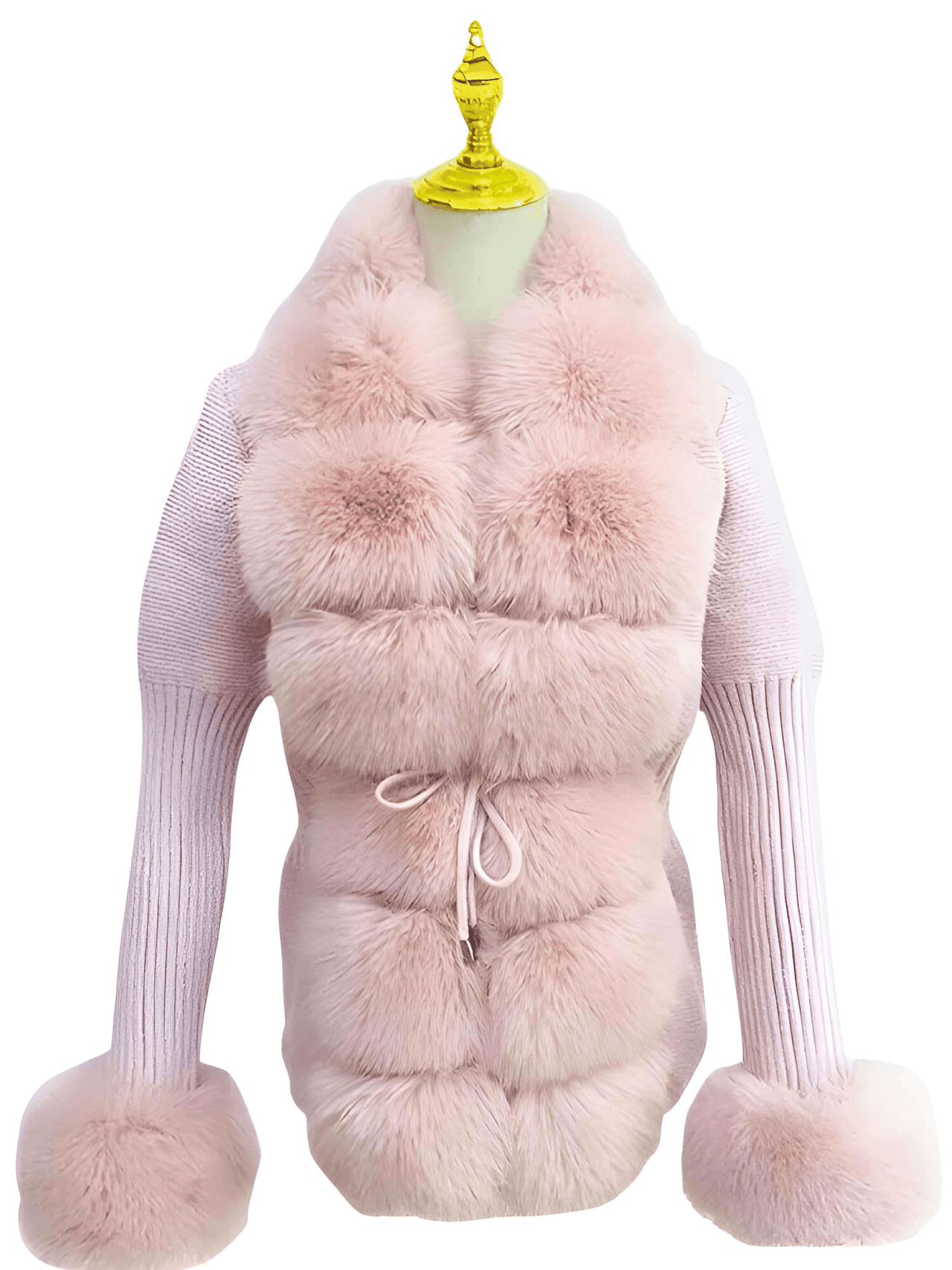 Women's Luxury Knitted Sweater Coat With Detachable Fur in 14 Colors! -, Sweater Coat , Drestiny , Australia, Beige, Black, Blue Grey, Brown, Camel, Coats, Dark Khaki, Khaki, L, Light Brown, M, New Zealand, Pink, S, United Kingdom, United States, White, XL, XXL, XXXL , Drestiny , www.shopdrestiny.com
