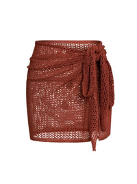 Thumbnail for Women's Net Beach Skirt with Slit Sexy Beach Cover-Up Skirt for Summer, Drestiny, Skirts, Cover Ups, S, M, L, XL, United States, USA, Canada, Australia, New Zealand, United Kingdom, UK, Army Green, White, Black, Coffee, Dark Green, Lotus Root, Coral Red, Watermelon Red, Purple, net beach skirt, mesh cover up skirt, sheer beach skirt, short beach cover up, beach mink skirt, shopdrestiny.com