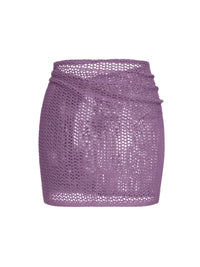Thumbnail for Women's Net Beach Skirt with Slit Sexy Beach Cover-Up Skirt for Summer, Drestiny, Skirts, Cover Ups, S, M, L, XL, United States, USA, Canada, Australia, New Zealand, United Kingdom, UK, Army Green, White, Black, Coffee, Dark Green, Lotus Root, Coral Red, Watermelon Red, Purple, net beach skirt, mesh cover up skirt, sheer beach skirt, short beach cover up, beach mink skirt, shopdrestiny.com