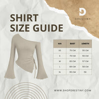 Thumbnail for Women's Off-Shoulder Asymmetrical Shirt Street Style Trumpet Sleeve Top Long Sleeve, Casual Shirts, Long Sleeves, XS, S, M, L, XL, United States, Off Shoulder, USA, Canada, Australia, New Zealand, United Kingdom, UK, Black, Grey, Olive Green, White, Khaki, Dark Olive Green, off the shoulder top, asymmetrical top women's, one shoulder top, off shoulder shirt, asymmetrical off shoulder top, shopdrestiny.com