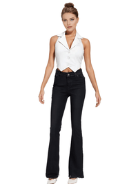 Thumbnail for Women's Office Chic Backless Halter V-Neck Crop Vest -, Vests , Drestiny , Australia, Black, Brown, Canada, Dark Blue, Khaki, L, M, Navy, New Zealand, S, United Kingdom, United States, Vests, White, XL, XXL , Drestiny , www.shopdrestiny.com