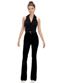 Thumbnail for Women's Office Chic Backless Halter V-Neck Crop Vest -, Vests , Drestiny , Australia, Black, Brown, Canada, Dark Blue, Khaki, L, M, Navy, New Zealand, S, United Kingdom, United States, Vests, White, XL, XXL , Drestiny , www.shopdrestiny.com