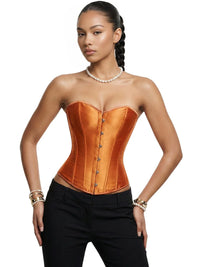 Thumbnail for Women's Satin Corset Top Plus Size Bustiers Over Bust Sexy Vintage Style Bridal Corset Women