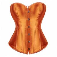 Thumbnail for Orange satin corset on a white background