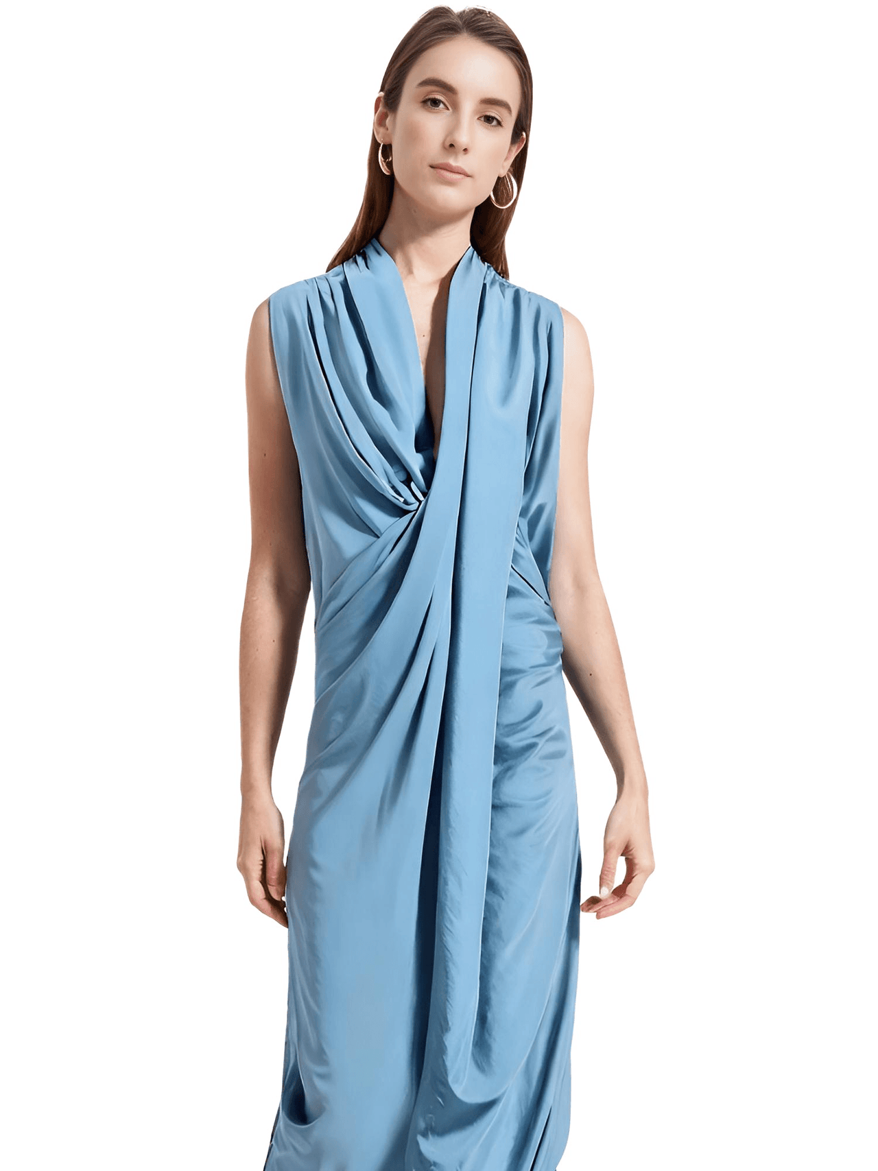 Women's Oversize Asymmetrical Maxi Dress V Neck Sleeveless Baggy Dress With Pockets -, Dress , Drestiny , 4XL, 5XL, Ankle Length Dresses, Australia, Black, Blue, Canada, Grey, L, M, Maxi Dresses, New Zealand, S, Sleeveless, United Kingdom, United States, XL, XXL, XXXL , Drestiny , www.shopdrestiny.com