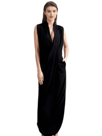 Thumbnail for Women's Oversize Asymmetrical Maxi Dress V Neck Sleeveless Baggy Dress With Pockets -, Dress , Drestiny , 4XL, 5XL, Ankle Length Dresses, Australia, Black, Blue, Canada, Grey, L, M, Maxi Dresses, New Zealand, S, Sleeveless, United Kingdom, United States, XL, XXL, XXXL , Drestiny , www.shopdrestiny.com