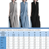Thumbnail for Women's Oversize Asymmetrical Maxi Dress V Neck Sleeveless Baggy Dress With Pockets -, Dress , Drestiny , 4XL, 5XL, Ankle Length Dresses, Australia, Black, Blue, Canada, Grey, L, M, Maxi Dresses, New Zealand, S, Sleeveless, United Kingdom, United States, XL, XXL, XXXL , Drestiny , www.shopdrestiny.com