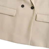 Thumbnail for Women's Oversized Blazer Coat Vintage Long Sleeve Pockets Female Outerwear Chic, Blazers, Jackets, XS, S, M, L, United States, USA, Canada, Australia, New Zealand, United Kingdom, UK, Black, White, Gray, Brown, Khaki, Dark Olive Green, oversized blazer women, boyfriend blazer, women's oversized blazer, longline blazer, oversized blazer outfit ideas, shopdrestiny.com