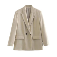 Thumbnail for Khaki oversized blazer on a white background