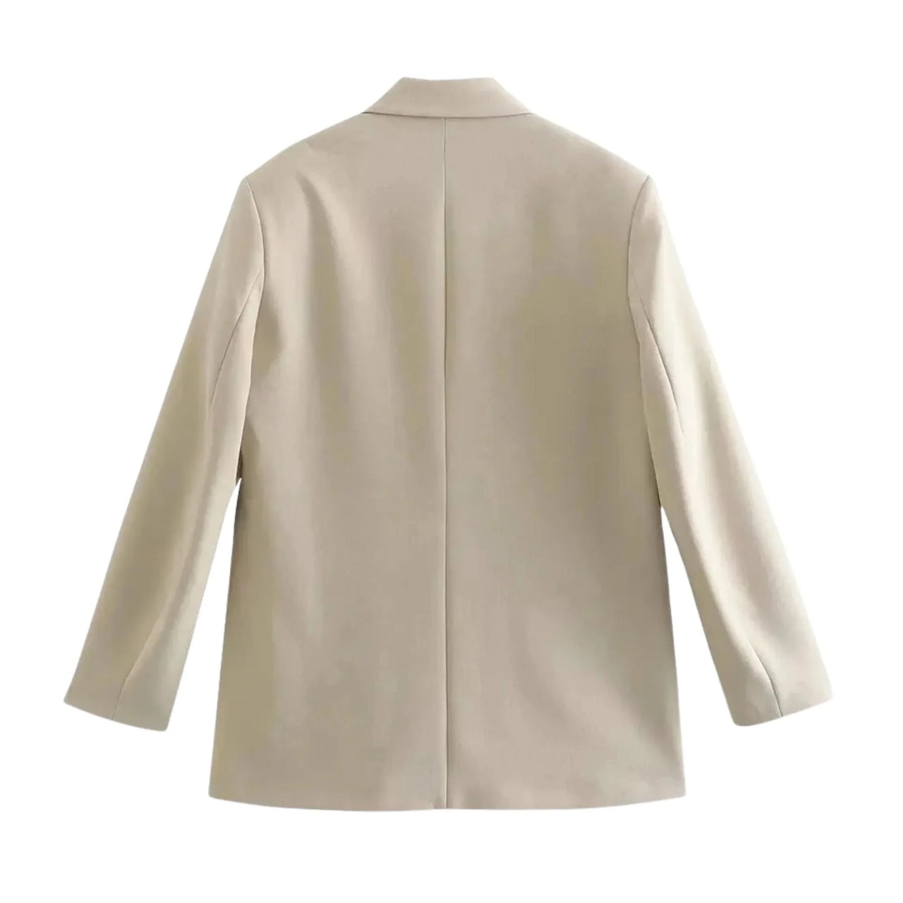 Khaki oversized blazer on a white background