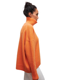 Thumbnail for Women's Oversized Turtleneck Sweater Elegant Thick Pullover Knitted Jumper Long Sleeve Sweaters