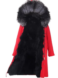 Thumbnail for Women's Long Real Fur Coat Parka Waterproof -, Coats & Jackets , Drestiny , 4XL, 5XL, 6XL, 7XL, Australia, Black, Brown, Canada, Coats, Dark Brown, Dark Red, Grey, L, Light Grey, M, New Zealand, Olive Green, Red, S, Tan, United Kingdom, United States, XL, XXL, XXXL , Drestiny , www.shopdrestiny.com
